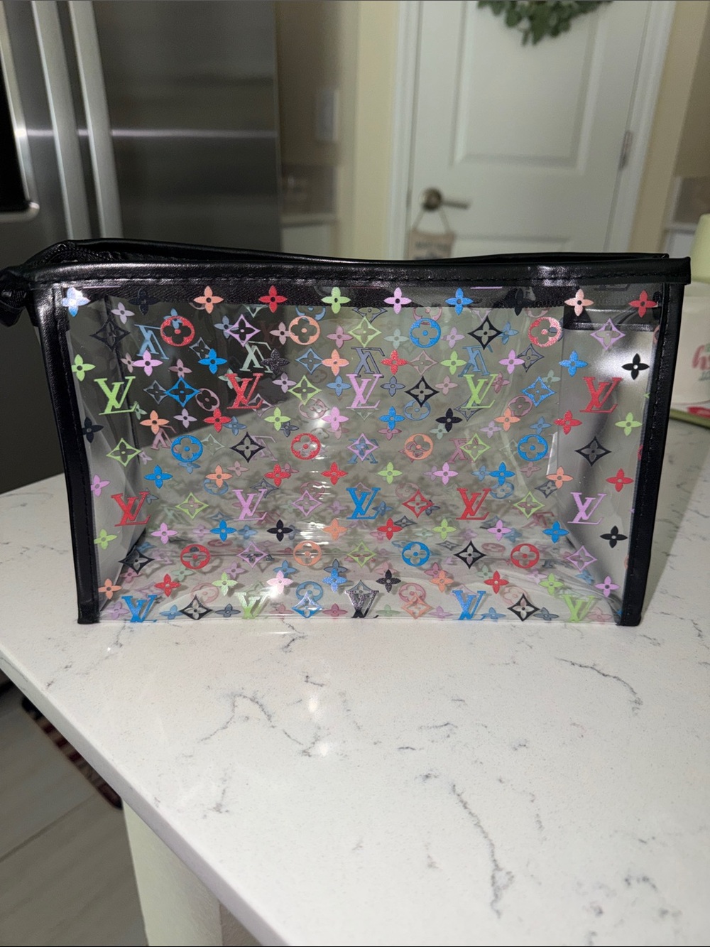 Plastic makeup bag